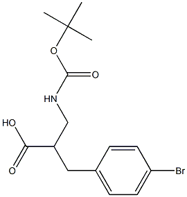 2-N-BOC-2-AMINOMETHYL-3-(4-BROMO-PHENYL)-PROPIONIC ACID Struktur