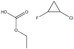 1-CHLORO-2-FLUORO-CYCLOPROPANECARBONIC ACID ETHYL ESTER Struktur