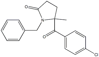 1-BENZYL-5-(4-CHLOROBENZOYL)-5-METHYLPYRROLIDIN-2-ONE Struktur