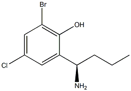 2-((1R)-1-AMINOBUTYL)-6-BROMO-4-CHLOROPHENOL Struktur