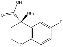 (4R)-4-AMINO-6-FLUOROCHROMANE-4-CARBOXYLIC ACID Struktur