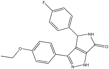 3-(4-ETHOXYPHENYL)-4-(4-FLUOROPHENYL)-4,5-DIHYDROPYRROLO[3,4-C]PYRAZOL-6(1H)-ONE Struktur