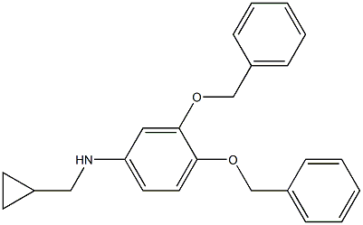 (1R)[3,4-BIS(PHENYLMETHOXY)PHENYL]CYCLOPROPYLMETHYLAMINE Struktur