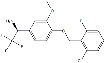 (1S)-1-(4-[(6-CHLORO-2-FLUOROPHENYL)METHOXY]-3-METHOXYPHENYL)-2,2,2-TRIFLUOROETHYL AMINE Struktur