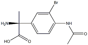 (2S)-2-[4-(ACETYLAMINO)-3-BROMOPHENYL]-2-AMINOPROPANOIC ACID Struktur