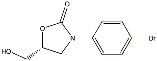 (5R)-3-(4-BROMOPHENYL)-5-HYDROXYMETHYLOXAZOLIDIN-2-ONE Struktur