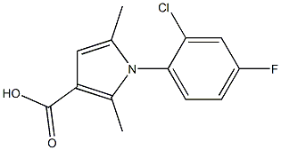 1-(2-CHLORO-4-FLUOROPHENYL)-2,5-DIMETHYL-1H-PYRROLE-3-CARBOXYLIC ACID Struktur