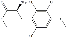 METHYL (2S)-2-AMINO-3-(2,6-DICHLORO-3,4-DIMETHOXYPHENYL)PROPANOATE Struktur