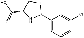 (R)-2-(3-CHLORO-PHENYL)-THIAZOLIDINE-4-CARBOXYLIC ACID Struktur