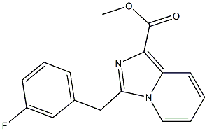 3-(3-FLUORO-BENZYL)-IMIDAZO[1,5-A]PYRIDINE-1-CARBOXYLIC ACID METHYL ESTER Struktur