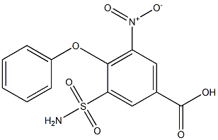 3-AMINOSULFONYL-5-NITRO-4-PHENOXY BENZOIC ACID Struktur