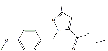 ETHYL 1-(4-METHOXYBENZYL)-3-METHYL-1H-PYRAZOLE-5-CARBOXYLATE Struktur