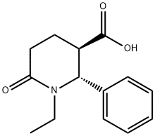 (2R,3R)-1-ETHYL-6-OXO-2-PHENYLPIPERIDINE-3-CARBOXYLIC ACID Struktur