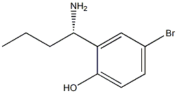 2-((1S)-1-AMINOBUTYL)-4-BROMOPHENOL Struktur