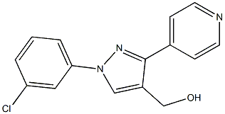 (1-(3-CHLOROPHENYL)-3-(PYRIDIN-4-YL)-1H-PYRAZOL-4-YL)METHANOL Struktur