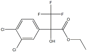 2-(3,4-DICHLOROPHENYL)-3,3,3-TRIFLUORO-2-HYDROXYPROPIONIC ACID ETHYL ESTER Struktur