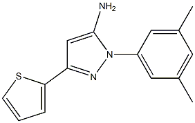 1-(3,5-DIMETHYLPHENYL)-3-THIEN-2-YL-1H-PYRAZOL-5-AMINE Struktur