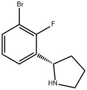 (2S)-2-(3-BROMO-2-FLUOROPHENYL)PYRROLIDINE Struktur