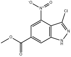 3-CHLORO-4-NITRO-6-INDAZOLECARBOXYLIC ACID METHYL ESTER Struktur