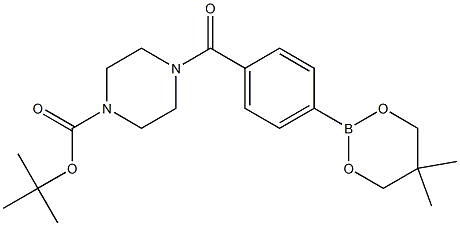 TERT-BUTYL 4-[4-(5,5-DIMETHYL-1,3,2-DIOXABORINAN-2-YL)BENZOYL]PIPERAZINE-1-CARBOXYLATE Struktur