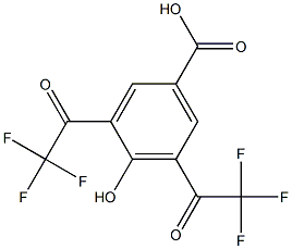 4-CARBOXY-2,6-BIS(TRIFLUOROACETYL)PHENOL Struktur