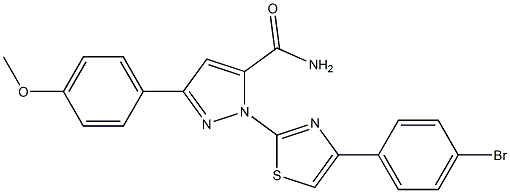 1-[4-(4-BROMOPHENYL)-1,3-THIAZOL-2-YL]-3-(4-METHOXYPHENYL)-1H-PYRAZOL-5-YLFORMAMIDE Struktur