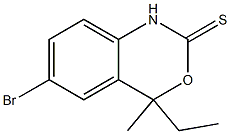 6-BROMO-4-ETHYL-4-METHYL-1H-BENZO[D][1,3]OXAZINE-2(4H)-THIONE Struktur