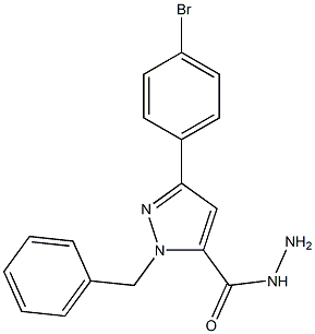 1-BENZYL-3-(4-BROMOPHENYL)-1H-PYRAZOLE-5-CARBOHYDRAZIDE Struktur