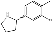 (2S)-2-(3-CHLORO-4-METHYLPHENYL)PYRROLIDINE Struktur