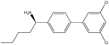 (1R)-1-[4-(3,5-DICHLOROPHENYL)PHENYL]PENTYLAMINE Struktur