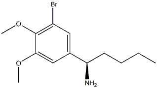 (1R)-1-(5-BROMO-3,4-DIMETHOXYPHENYL)PENTYLAMINE Struktur