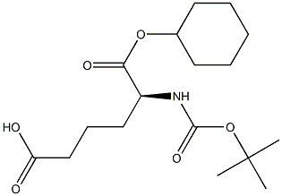 (S)-2-BOC-AMINO-HEXANEDIOIC ACID 6-CYCLOHEXYL ESTER Struktur