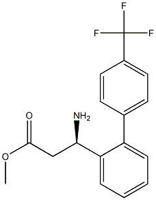 METHYL (3R)-3-AMINO-3-(2-[4-(TRIFLUOROMETHYL)PHENYL]PHENYL)PROPANOATE Struktur