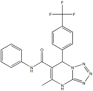 5-METHYL-N-PHENYL-7-[4-(TRIFLUOROMETHYL)PHENYL]-4,7-DIHYDROTETRAZOLO[1,5-A]PYRIMIDINE-6-CARBOXAMIDE Struktur