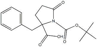 2-BENZYL 1-TERT-BUTYL 5-OXOPYRROLIDINE-1,2-DICARBOXYLATE Struktur