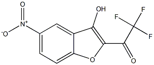 2,2,2-TRIFLUORO-1-(3-HYDROXY-5-NITRO-1-BENZOFURAN-2-YL)ETHANONE Struktur