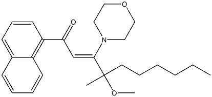 4-METHOXY-4-METHYL-3-MORPHOLIN-4-YL-1-NAPHTHALEN-1-YL-DEC-2-EN-1-ONE Struktur