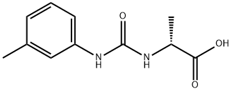 (2R)-2-([[(3-METHYLPHENYL)AMINO]CARBONYL]AMINO)PROPANOIC ACID Struktur