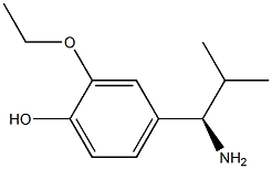 4-((1R)-1-AMINO-2-METHYLPROPYL)-2-ETHOXYPHENOL Struktur