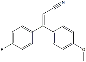 (E)-3-(4-FLUOROPHENYL)-3-(4-METHOXYPHENYL)ACRYLONITRILE Struktur