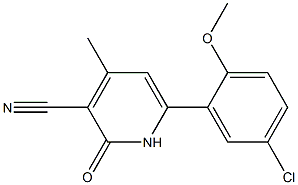 6-(5-CHLORO-2-METHOXYPHENYL)-1,2-DIHYDRO-4-METHYL-2-OXOPYRIDINE-3-CARBONITRILE Struktur