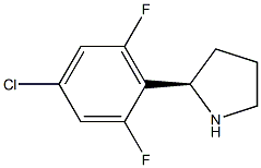 (2R)-2-(4-CHLORO-2,6-DIFLUOROPHENYL)PYRROLIDINE Struktur