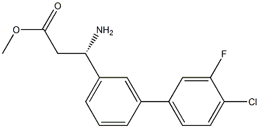 METHYL (3S)-3-AMINO-3-[3-(4-CHLORO-3-FLUOROPHENYL)PHENYL]PROPANOATE Struktur