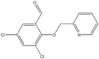 3,5-DICHLORO-2-(PYRIDIN-2-YLMETHOXY)BENZALDEHYDE Struktur