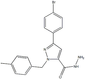 1-(4-METHYLBENZYL)-3-(4-BROMOPHENYL)-1H-PYRAZOLE-5-CARBOHYDRAZIDE Struktur