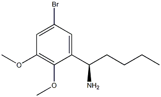 (1R)-1-(5-BROMO-2,3-DIMETHOXYPHENYL)PENTYLAMINE Struktur