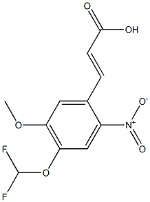 (2E)-3-[4-(DIFLUOROMETHOXY)-5-METHOXY-2-NITROPHENYL]ACRYLIC ACID Struktur