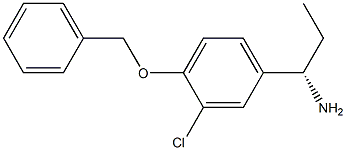 (1S)-1-[3-CHLORO-4-(PHENYLMETHOXY)PHENYL]PROPYLAMINE Struktur