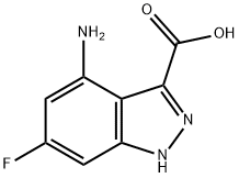 4-AMINO-6-FLUORO-3-INDAZOLECARBOXYLIC ACID Struktur