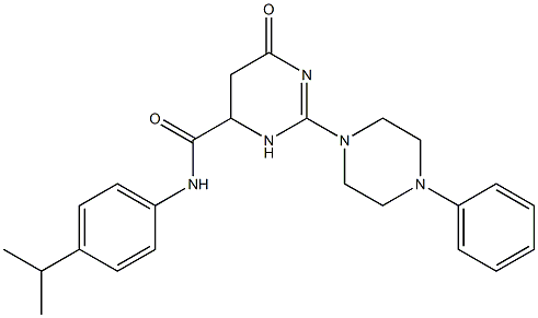 N-(4-ISOPROPYLPHENYL)-6-OXO-2-(4-PHENYLPIPERAZIN-1-YL)-3,4,5,6-TETRAHYDROPYRIMIDINE-4-CARBOXAMIDE Struktur